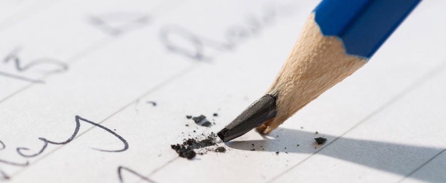 Broken pencil problem in exam, business meeting or interview